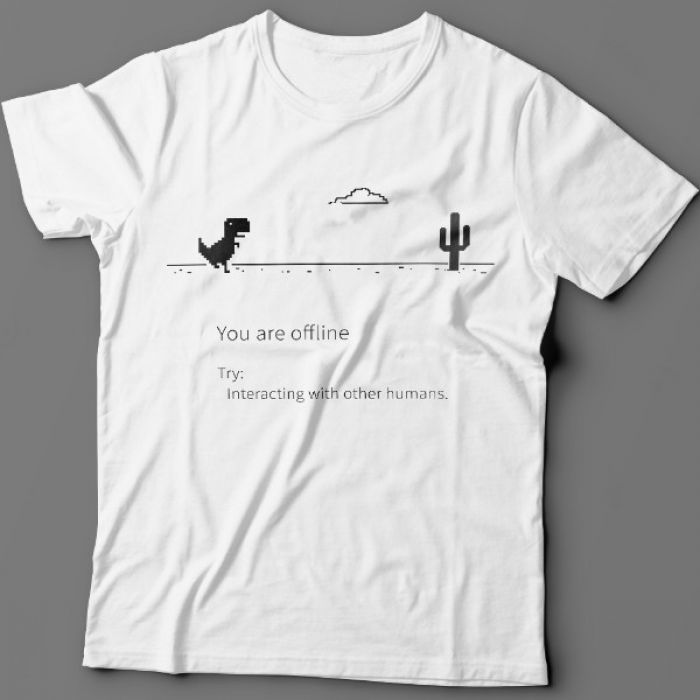 Прикольные футболки с надписью "You are offline" ("Вы в оффлайне")